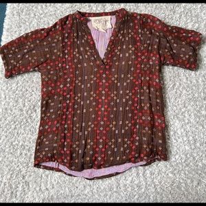 Ace & Jig shirt in Brandy, size Small